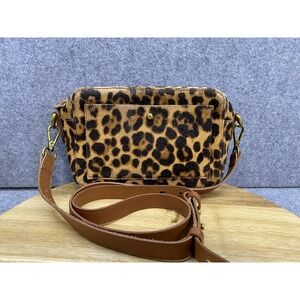 Madewell The Transport Camera Bag Calf Hair Toffee Spots Small Crossbody Purse